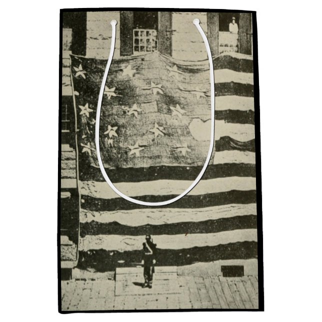 Bolsa De Regalo Mediana Pancarta de Star Spanglage: Bandera estadounidense (Anverso)