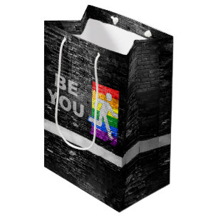 Bolsa De Regalo Mediana Panel de colores del orgullo arcoíris urbano de Sl