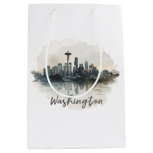 Bolsa De Regalo Mediana Panorama de Seattle, Washington