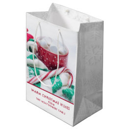 Bolsa De Regalo Mediana Pantalones de mariscos de cacao caliente y Navidad