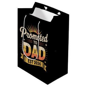 Bolsa De Regalo Mediana Papá Est. 2026 Divertido Anuncio de Embarazo de Nu