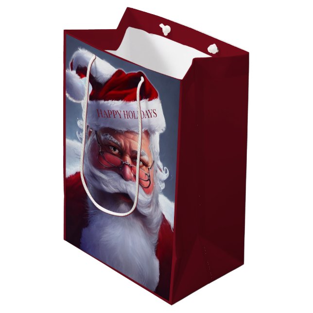 Bolsa De Regalo Mediana Papá Noel (Angulo Anverso)