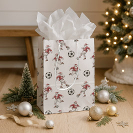 Bolsa De Regalo Mediana Papá Noel Fútbol Navidad