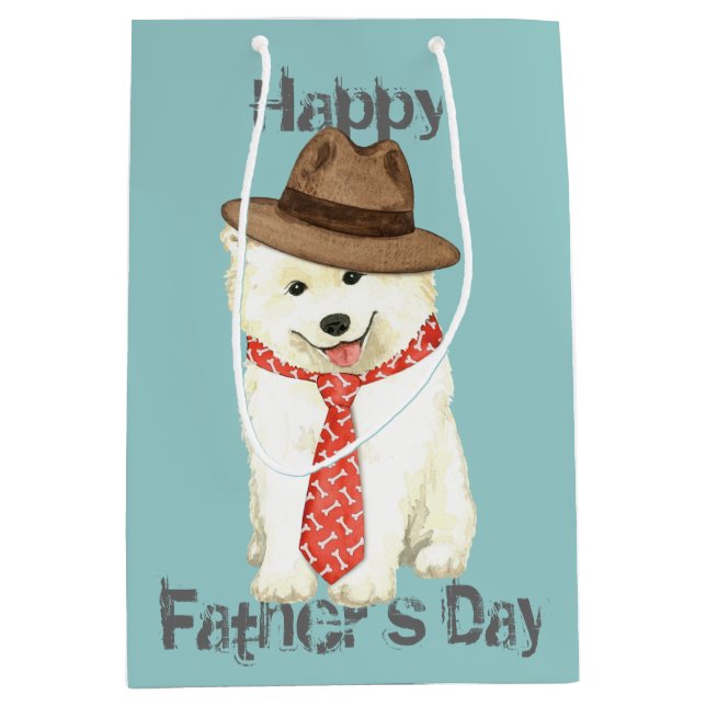 Bolsa De Regalo Mediana Papá Samoyed (Anverso)