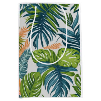 Bolsa De Regalo Mediana Papel de envolver botánico tropical