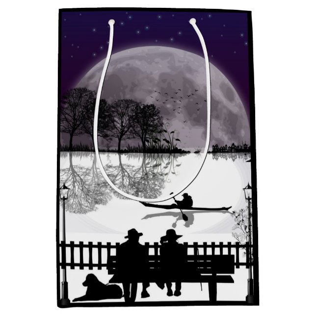 Bolsa De Regalo Mediana Papel de envolvimiento floral (Anverso)