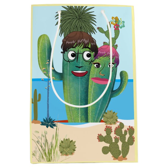 Bolsa De Regalo Mediana Papel de envolvimiento floral (Anverso)