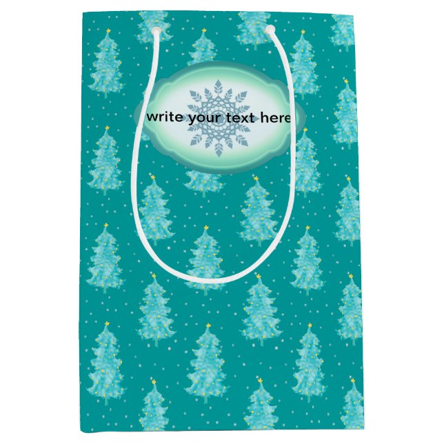 Bolsa De Regalo Mediana Papel de envolvimiento forestal para navidades (Anverso)