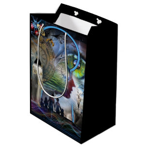 Bolsa De Regalo Mediana Papel de envolvimiento gráfico visionario ilustrad