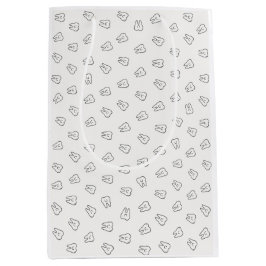 Bolsa De Regalo Mediana Papel de regalo de dientes sonrientes lindos - neg