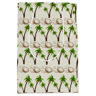Bolsa De Regalo Mediana Papel de Regalo de Palma de Coco Tropical