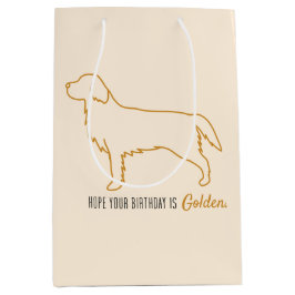 Bolsa De Regalo Mediana Papel de seda de Golden Retriever 