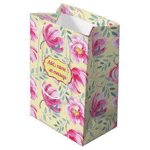Bolsa de regalo mediana para Rosas ingleses rosado