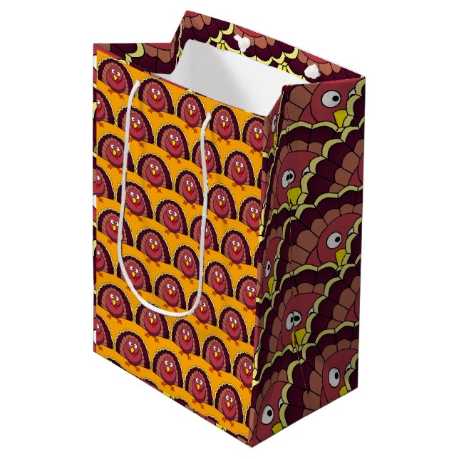Bolsa de regalo mediana para Turquía de Acción de  (Angulo Anverso)