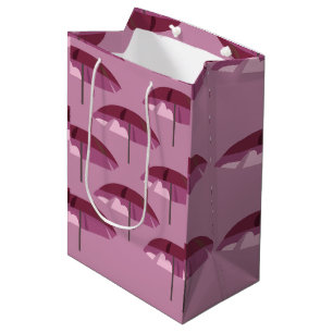 Bolsa De Regalo Mediana Paraguas rosado