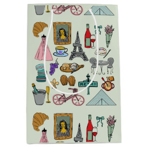 Bolsa De Regalo Mediana París romántico