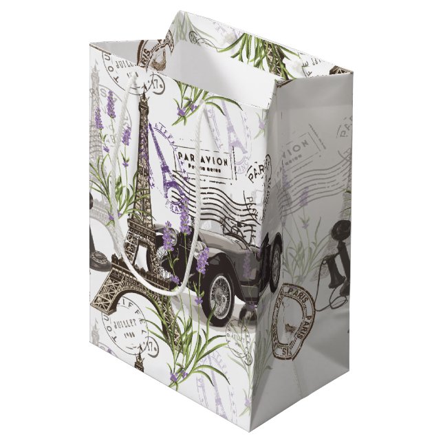 Bolsa De Regalo Mediana París vintage (Angulo Anverso)