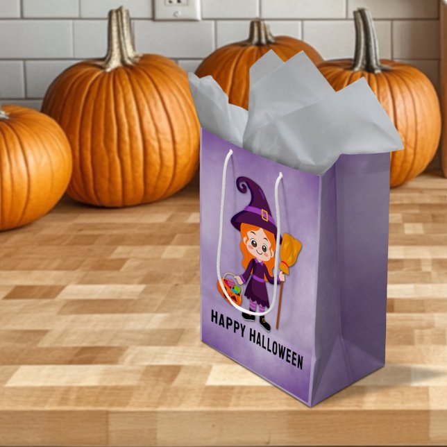 Bolsa De Regalo Mediana Partido Halloween para la Bruja Infantil (Subido por el creador)