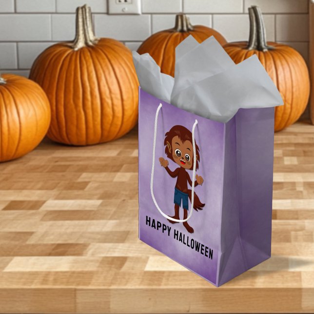 Bolsa De Regalo Mediana Partido Halloween para Niños Werewolf (Subido por el creador)