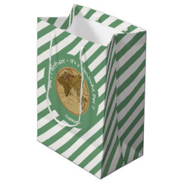 Bolsa De Regalo Mediana Partido Temático del Mapa del Hemisferio Oriental 