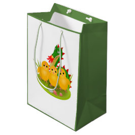 Bolsa De Regalo Mediana Pascua feliz de tres chicas y dragón de moones