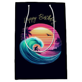 Bolsa De Regalo Mediana Pasear por la ola al atardecer