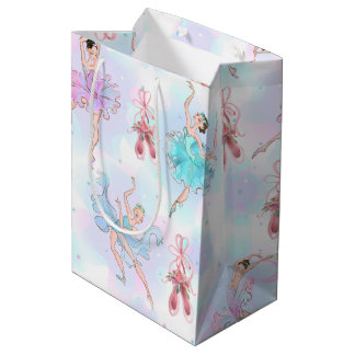 Bolsa De Regalo Mediana Pastel Ballet Dancers 