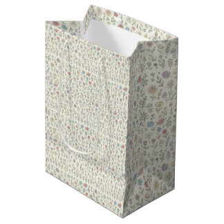 Bolsa De Regalo Mediana pastel floral wrapping paper.