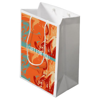 Bolsa De Regalo Mediana Pastel Marmol Personalizado Estético Lindo