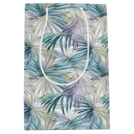 Bolsa De Regalo Mediana Pastel Palm Leaf Pattered