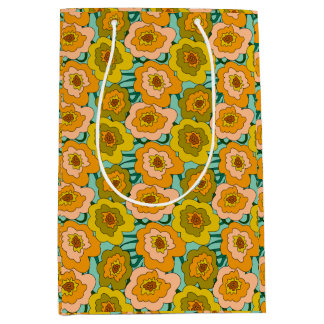 Bolsa De Regalo Mediana Pastel Poppies Wrapping Paper Bag