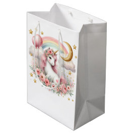 Bolsa De Regalo Mediana Pastel Unicorn