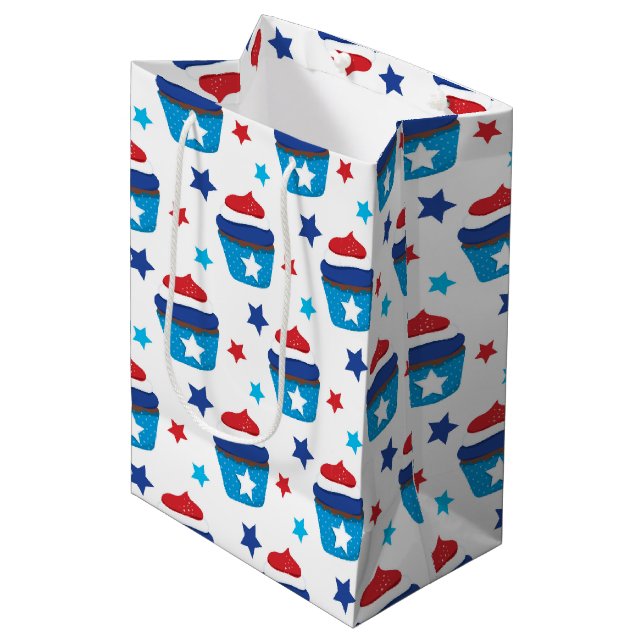 Bolsa De Regalo Mediana Pasteles patrióticos (Angulo Anverso)