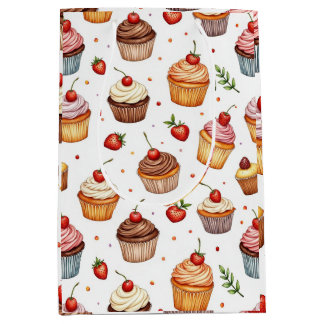 Bolsa De Regalo Mediana Pasteles y fresas