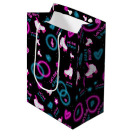 Bolsa De Regalo Mediana Patinaje de rodillos brillantes Neon