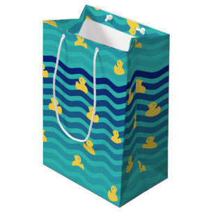 Bolsa De Regalo Mediana Patos amarillos flotantes