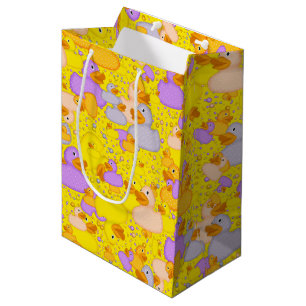 Bolsa De Regalo Mediana Patos-n-puntos-estilo-1-amarillo-GIFT BAG M