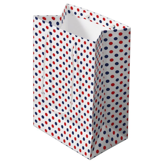 Bolsa De Regalo Mediana Patriotic Dots Gift Bag (Angulo Anverso)