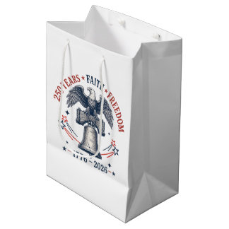 Bolsa De Regalo Mediana Patriótico 250 años Águila patriótica Campana de l