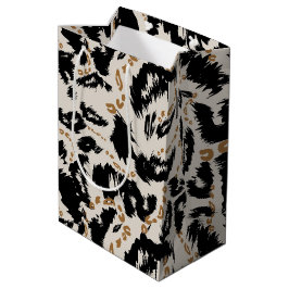 Bolsa De Regalo Mediana Patrón abstracto bohemio africano de leopardo