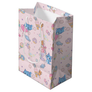Bolsa De Regalo Mediana Patrón Anime Tom, Jerry y Tuffy Candyland