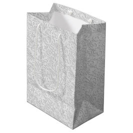 Bolsa De Regalo Mediana Patrón blanco elegante