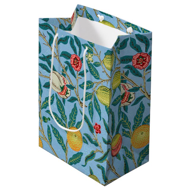 Bolsa De Regalo Mediana Patrón "Cuatro frutas" de William Morris (Angulo Anverso)