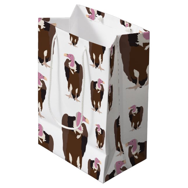 Bolsa De Regalo Mediana Patrón de aves buitre (Angulo Anverso)
