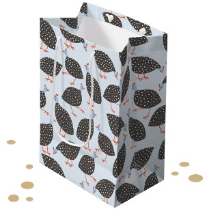 Bolsa De Regalo Mediana Patrón de aves de corral de Guinea