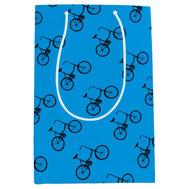 Bolsa De Regalo Mediana Patrón de bicicletas para niños  (Anverso)