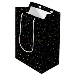 Bolsa De Regalo Mediana Patrón de cielo estrellado mágico colorido