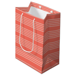Bolsa De Regalo Mediana Patrón de cinco rayas de coral vivo