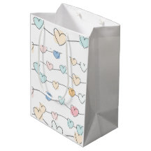 Patrón de Corazones con Cuerdas Pastel | Minimalis