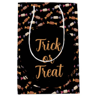 Bolsa De Regalo Mediana patrón de diseño de dulces de halloween